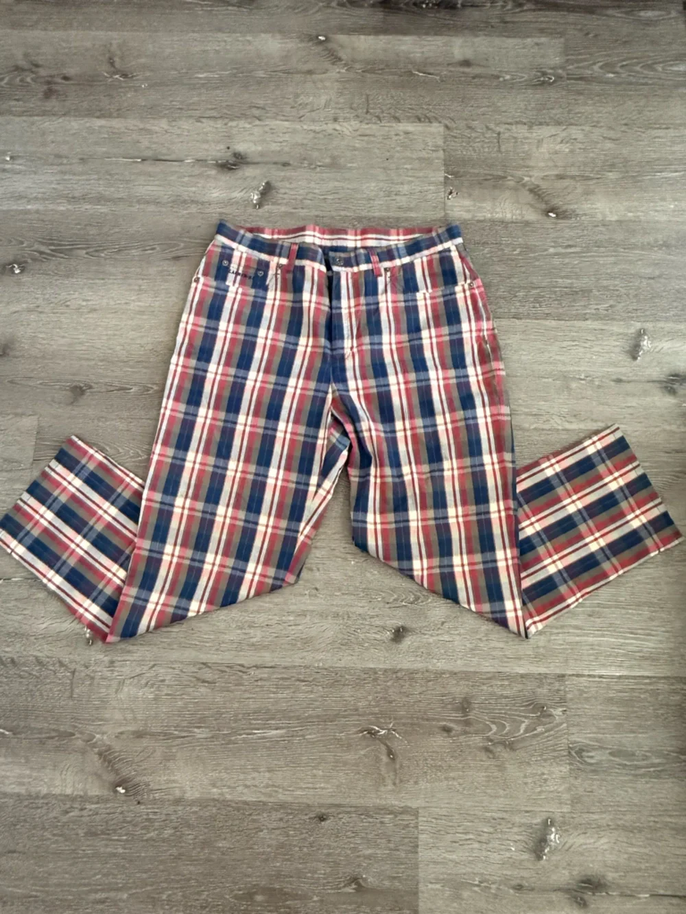 Lauren Ralph Lauren Womens Size 12 Blue Red Plaid Cropped Pants Capris - Picture 4 of 7